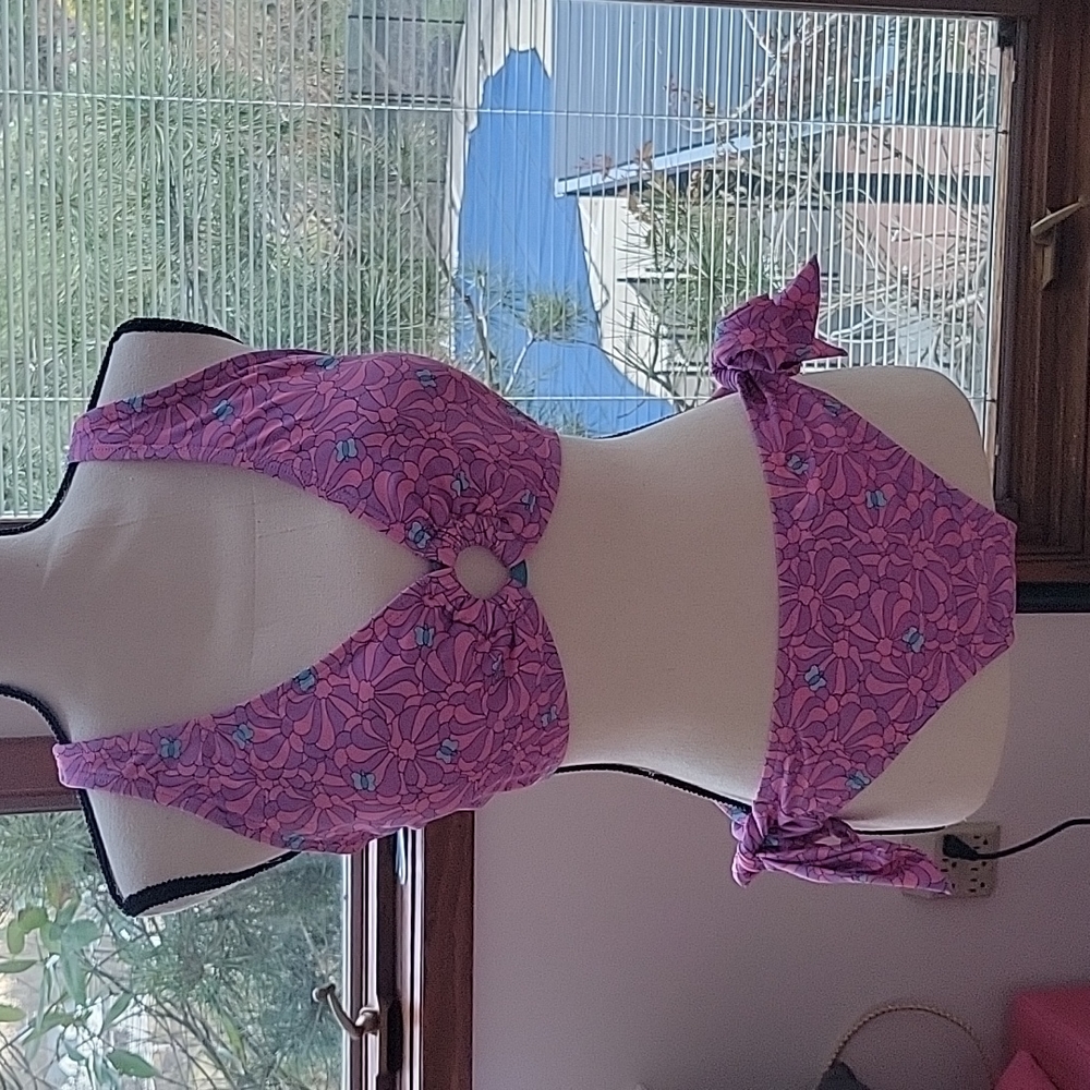 Unique Vintage Swim Bikini pink floral